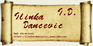 Ilinka Dančević vizit kartica